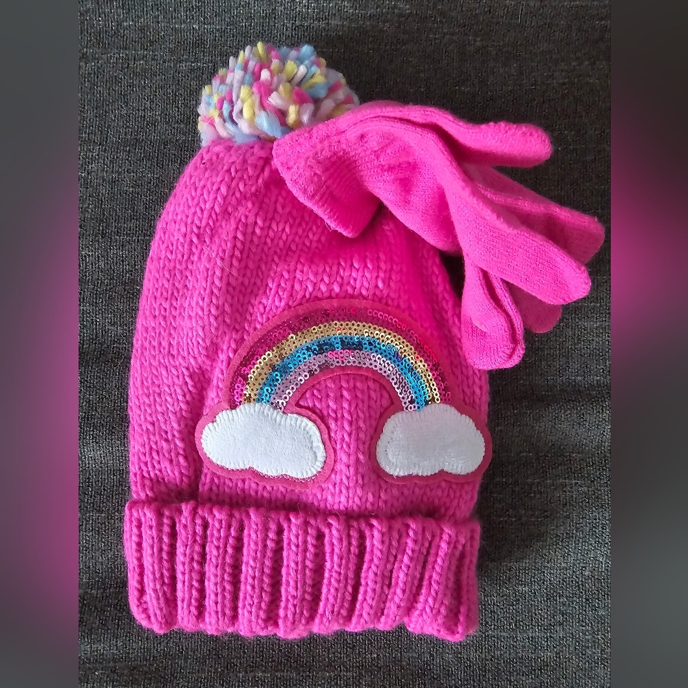 Brand new girls hat and gloves